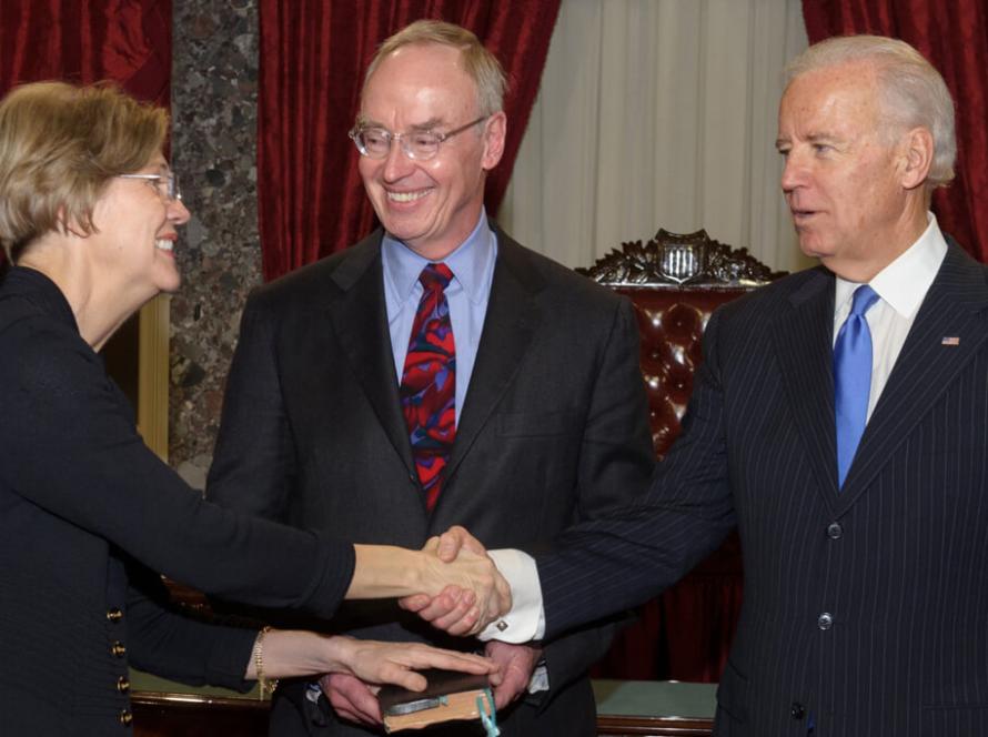 Joe Biden swearing in Elizabeth Warren 1024 opt